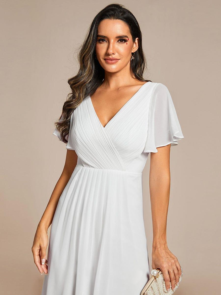 Chiffon High-Low Wedding Guest Dress for Women | A-Line Silhouette