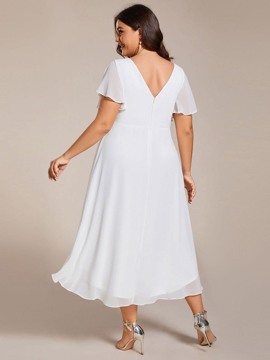 Chiffon High-Low Wedding Guest Dress for Women | A-Line Silhouette