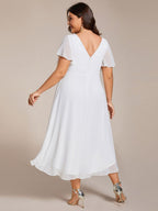 Chiffon High-Low Wedding Guest Dress for Women | A-Line Silhouette