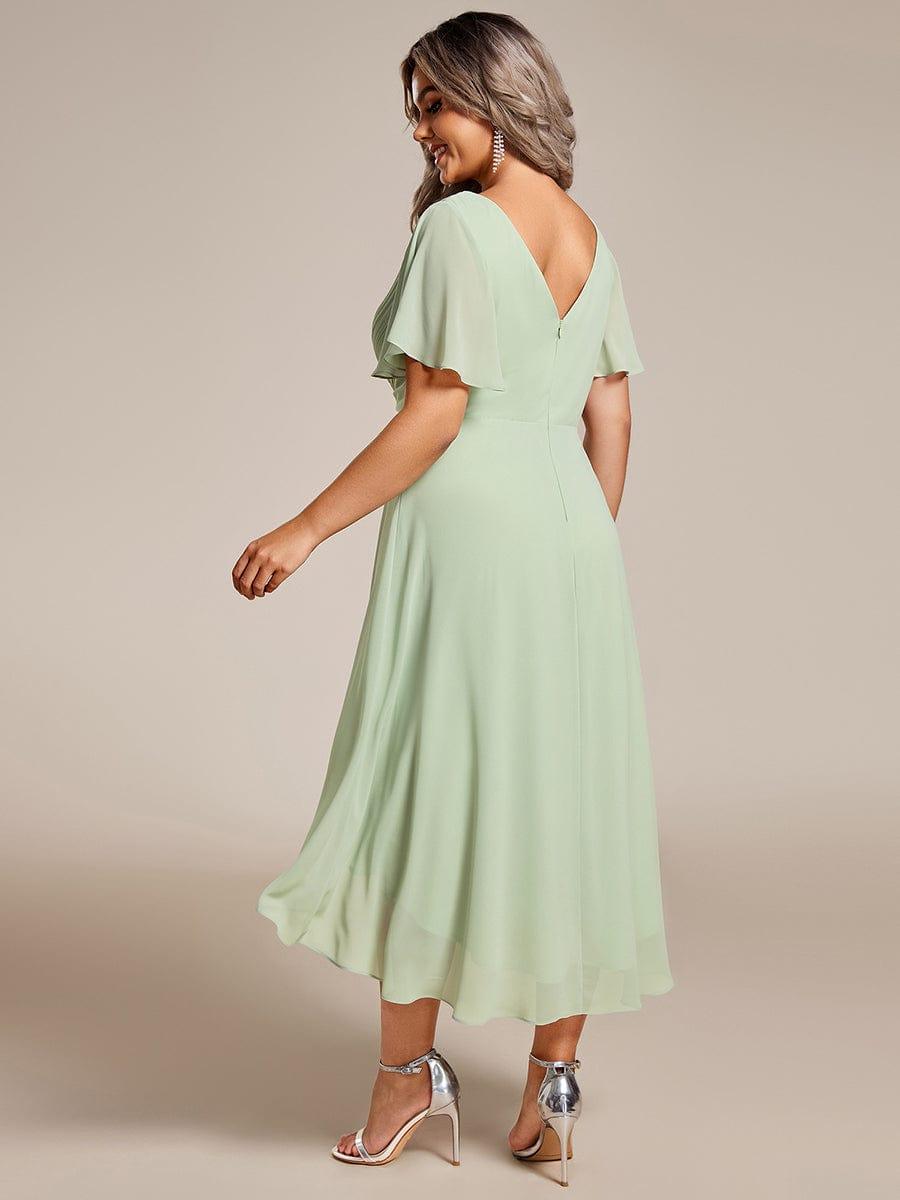 Chiffon High-Low Wedding Guest Dress for Women | A-Line Silhouette