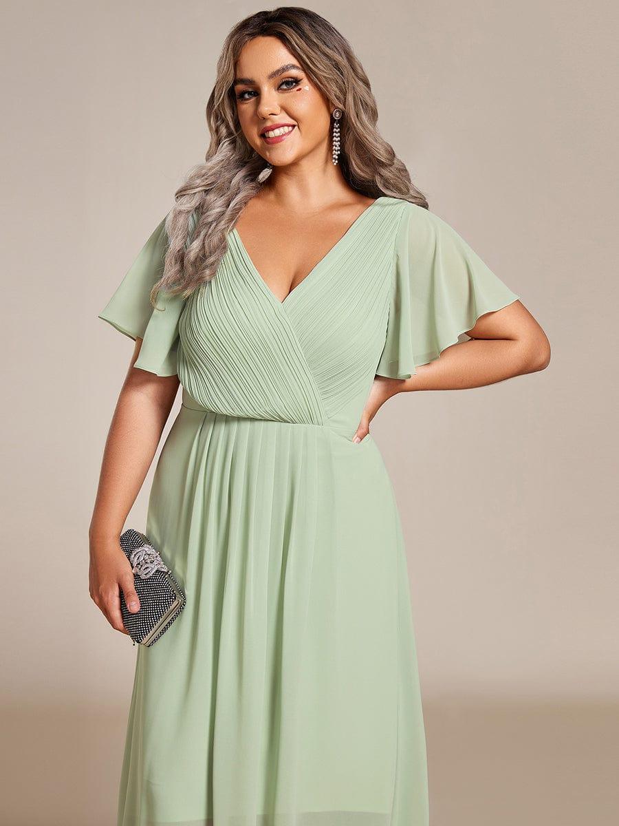 Chiffon High-Low Wedding Guest Dress for Women | A-Line Silhouette