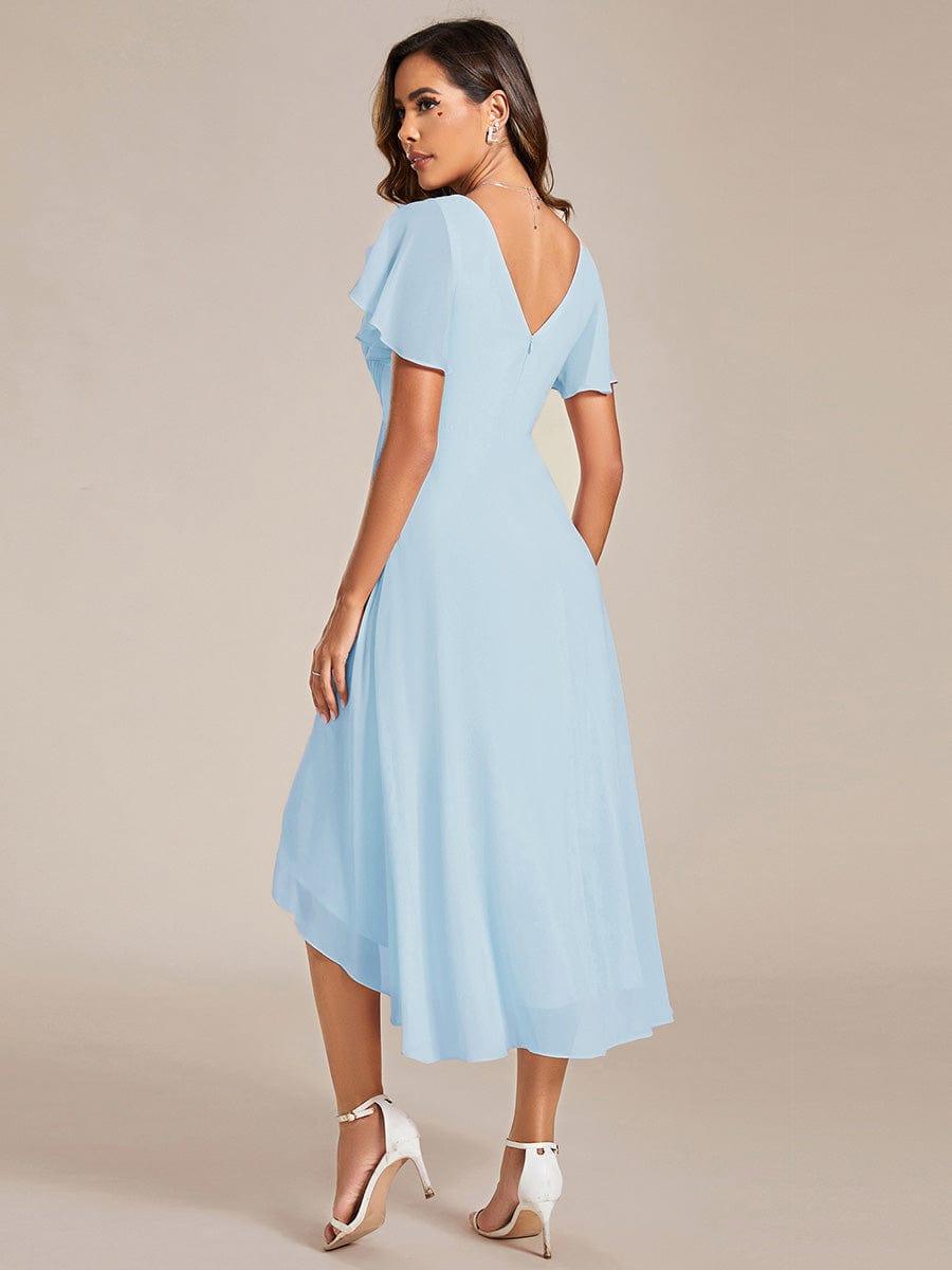 Chiffon High-Low Wedding Guest Dress for Women | A-Line Silhouette