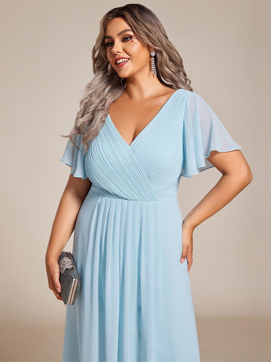 Chiffon High-Low Wedding Guest Dress for Women | A-Line Silhouette