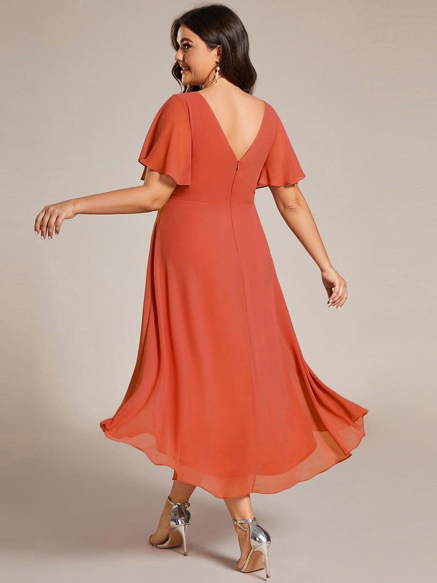 Chiffon High-Low Wedding Guest Dress for Women | A-Line Silhouette