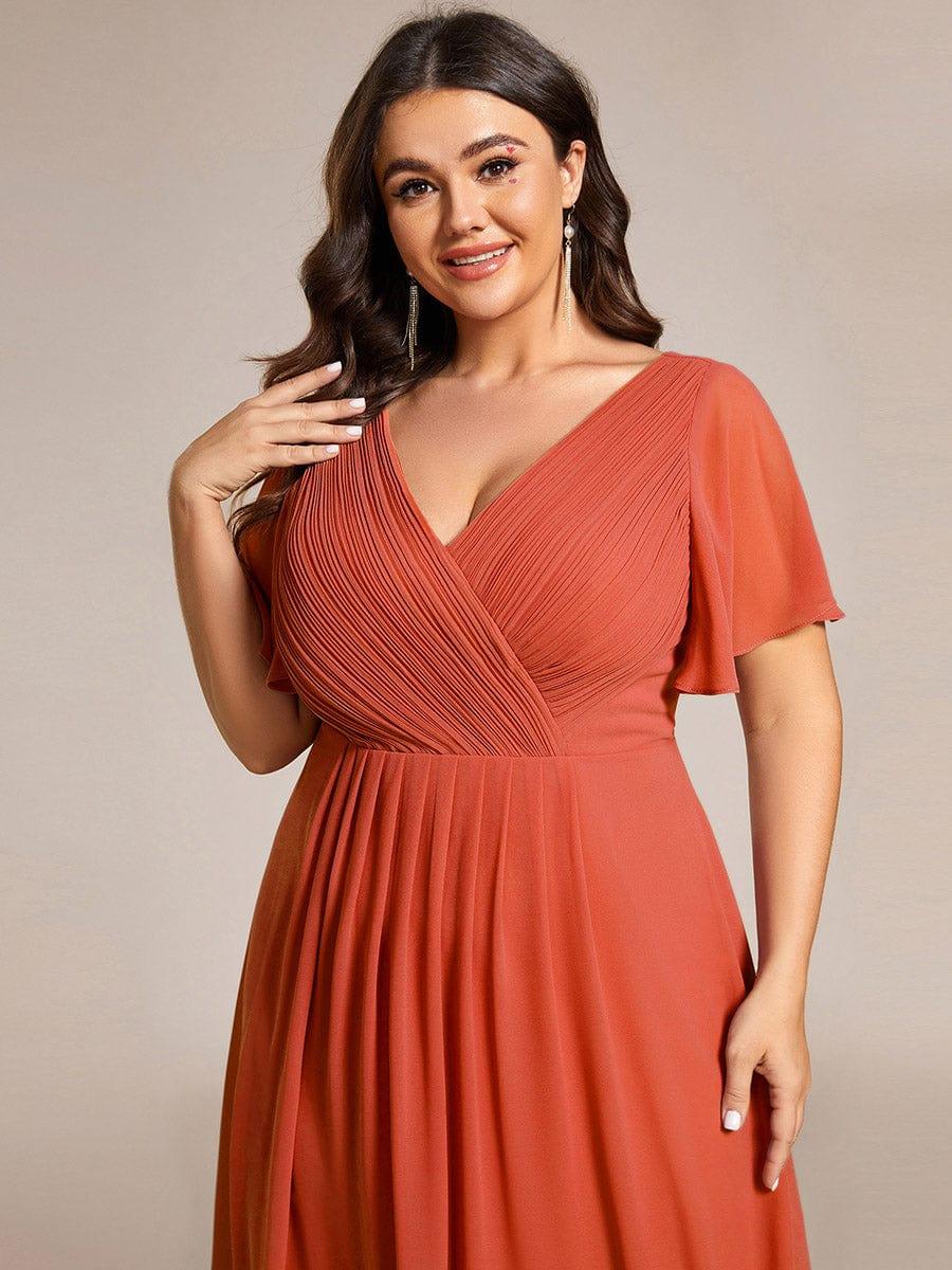 Chiffon High-Low Wedding Guest Dress for Women | A-Line Silhouette