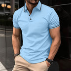 Slim Fit Polo Shirt for Men | Classic Collar with Contrast Buttons
