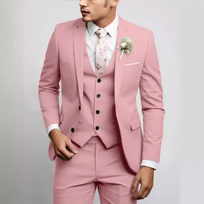 Slim Fit Three Piece Suit for Men | Formal Wedding Guest Wear