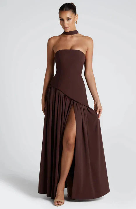Maxi Evening Gown for Women | Flared Formal Dress
