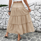 Pleated Maxi Skirt for Women | Bohemian Flowing Silhouette