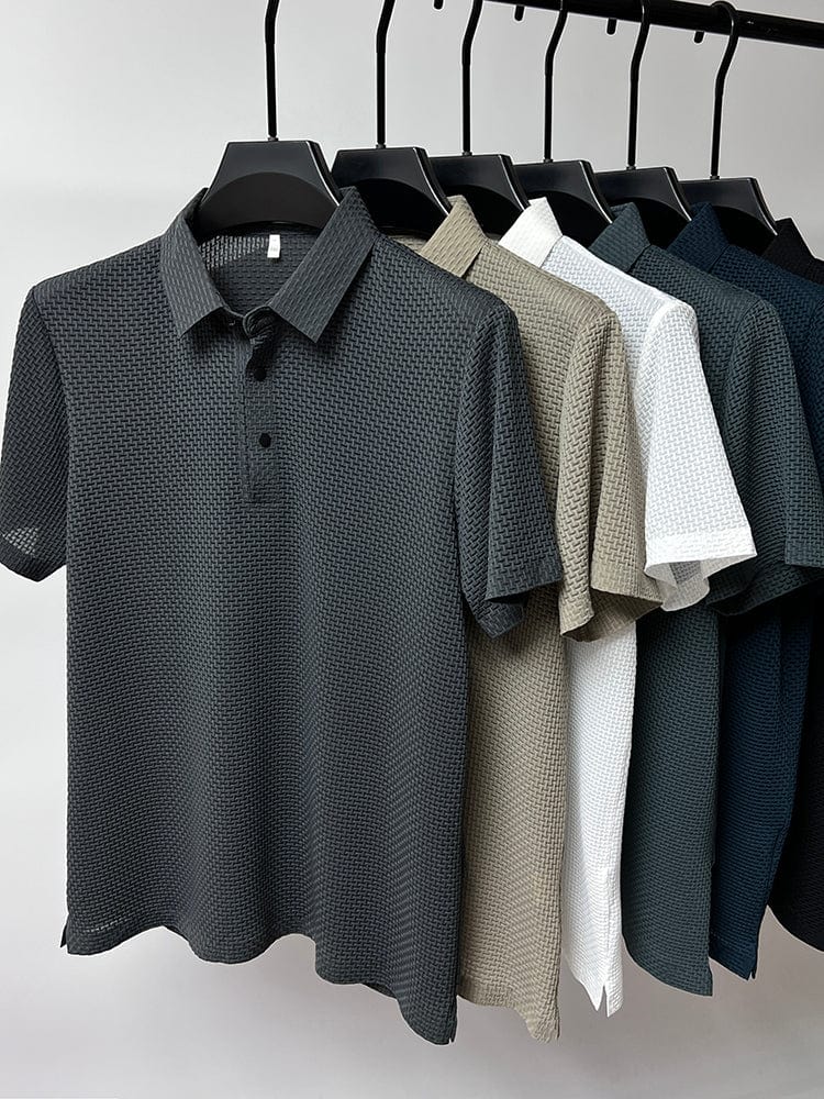 Breathable Mesh Short Sleeve Polo Shirt for Men | Summer and Sports Wear
