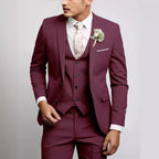Slim Fit Three Piece Suit for Men | Formal Wedding Guest Wear