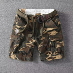 Washed Charcoal Relaxed Fit Cargo Shorts for Men | Utility Bottoms