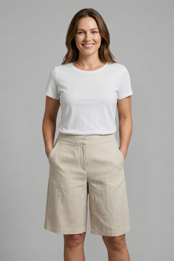 High Waisted Tailored Relaxed Fit Summer Shorts for Women | Everyday Wear