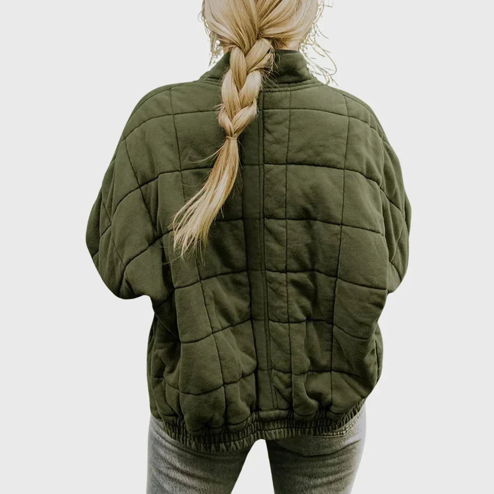 Quilted Lightweight Casual Jacket for Women | Wrinkle Resistant Machine Washable