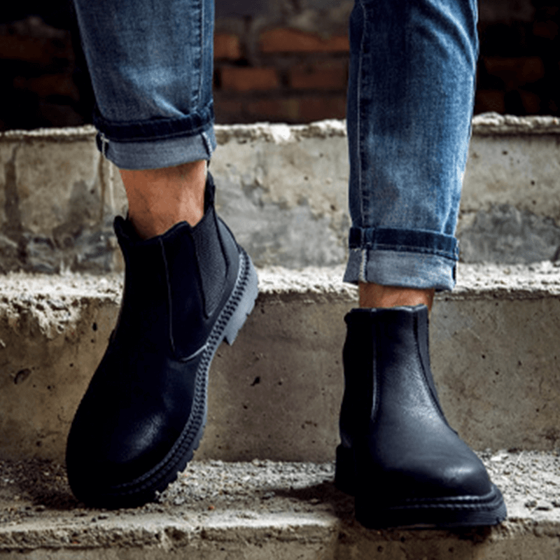 Men's Waterproof Steel Toe Cap Safety Boots with Non-Slip Sole