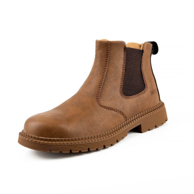 Men's Waterproof Steel Toe Cap Safety Boots with Non-Slip Sole