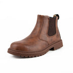 Men's Waterproof Steel Toe Cap Safety Boots with Non-Slip Sole