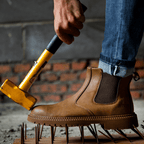Men's Waterproof Steel Toe Cap Safety Boots with Non-Slip Sole