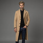 Grey Slim Fit Winter Coat for Men | Classic Formal Occasion Wear