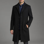 Grey Slim Fit Winter Coat for Men | Classic Formal Occasion Wear