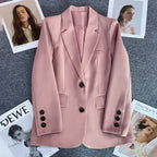 Women Blazer Jacket | Single-button with notch lapel