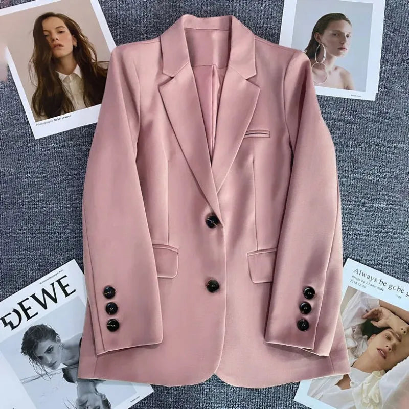 Women Blazer | Single-button with notch lapel and tailored fit