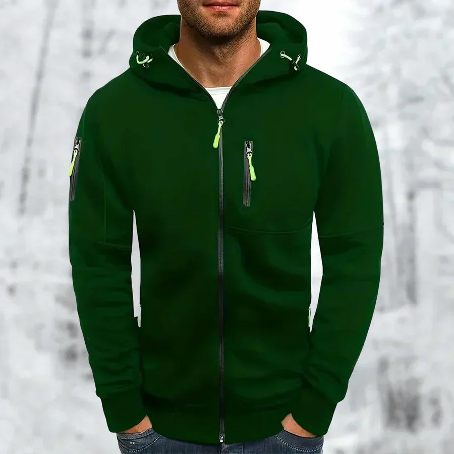 Men Hoodie | Full Zip with Hood and Pocket Design