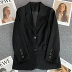 Women Blazer Jacket | Single-button with notch lapel
