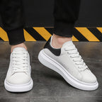 Lightweight Breathable Leather and Textile Casual Trainers for Men | Daily Wear