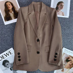 Women Blazer Jacket | Single-button with notch lapel