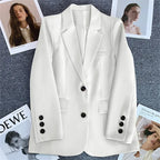Women Blazer Jacket | Single-button with notch lapel