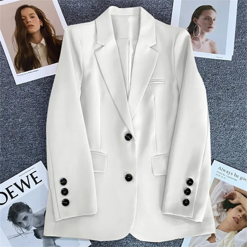 Women Blazer | Single-button with notch lapel and tailored fit