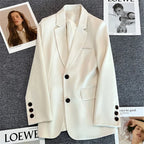 Women Blazer Jacket | Single-button with notch lapel