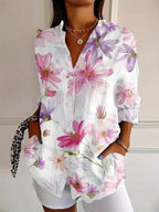 Abstract Print Relaxed Fit Blouse for Women