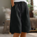 Women's Elastic Waist Mid-Thigh Comfort Shorts for Women