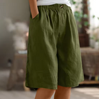 Women's Elastic Waist Mid-Thigh Comfort Shorts for Women
