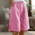 Women's Elastic Waist Mid-Thigh Comfort Shorts for Women