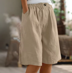Women's Elastic Waist Mid-Thigh Comfort Shorts for Women