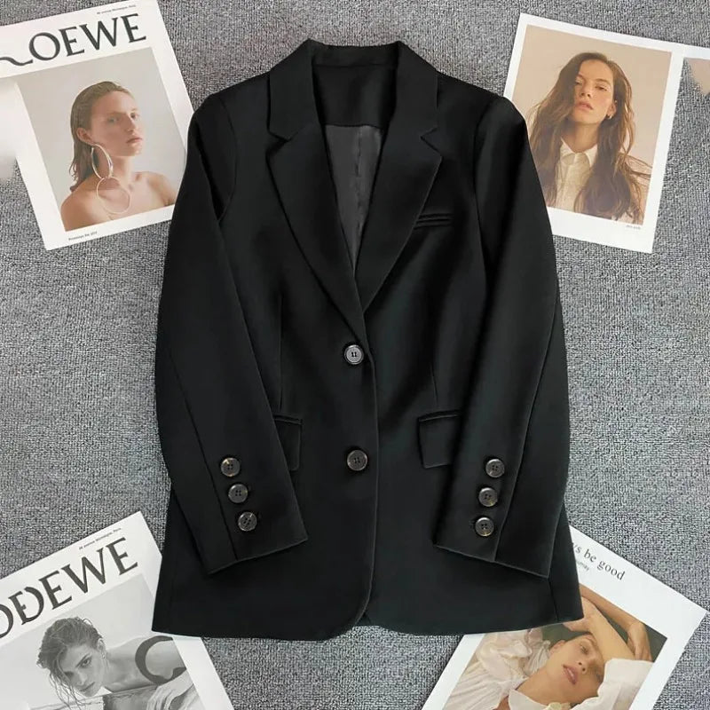 Women Blazer | Single-button with notch lapel and tailored fit