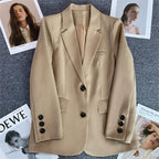 Women Blazer Jacket | Single-button with notch lapel