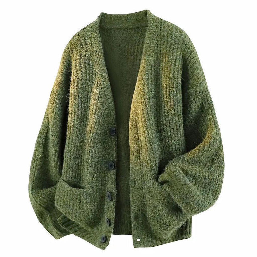 Relaxed Fit V Neck Knit Cardigan with Front Pockets for Women | Casual Wear