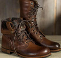 Dark Brown Leather Ankle Boots with Flexible Fit and Breathable Lining for Women