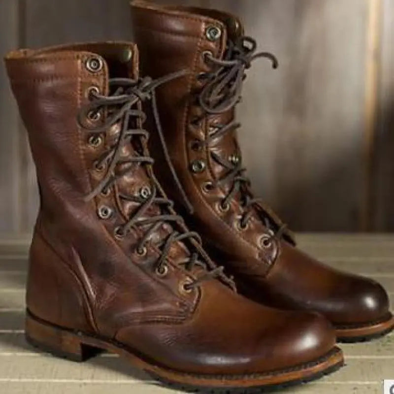 Dark Brown Leather Ankle Boots with Flexible Fit and Breathable Lining for Women