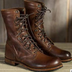 Dark Brown Leather Ankle Boots with Flexible Fit and Breathable Lining for Women