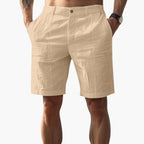 Men Shorts | Knee-length fit with side pockets and zip fly