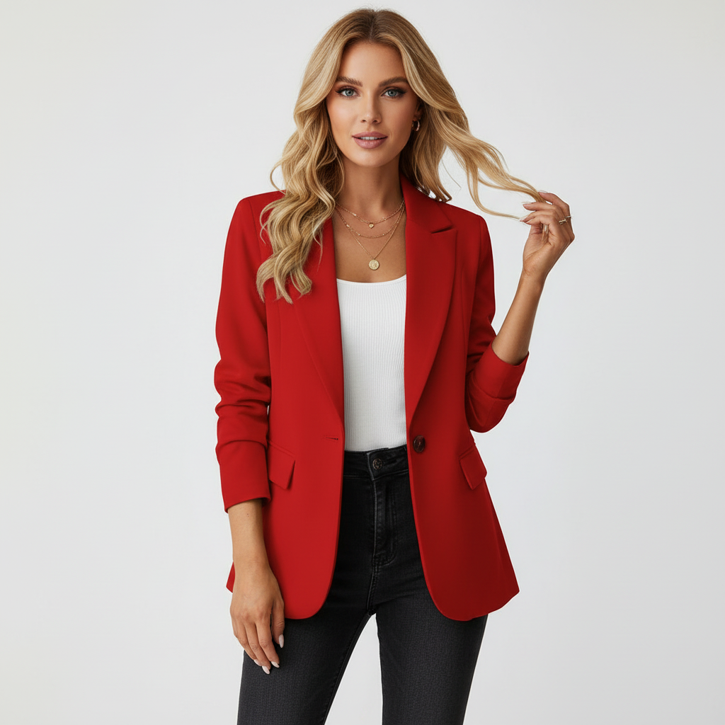 Women Blazer | Tailored fit with button and pocket detailing