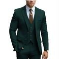 Three Piece Suit with Double Button Waistcoat and Trousers for Men