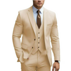 Three Piece Suit with Double Button Waistcoat and Trousers for Men