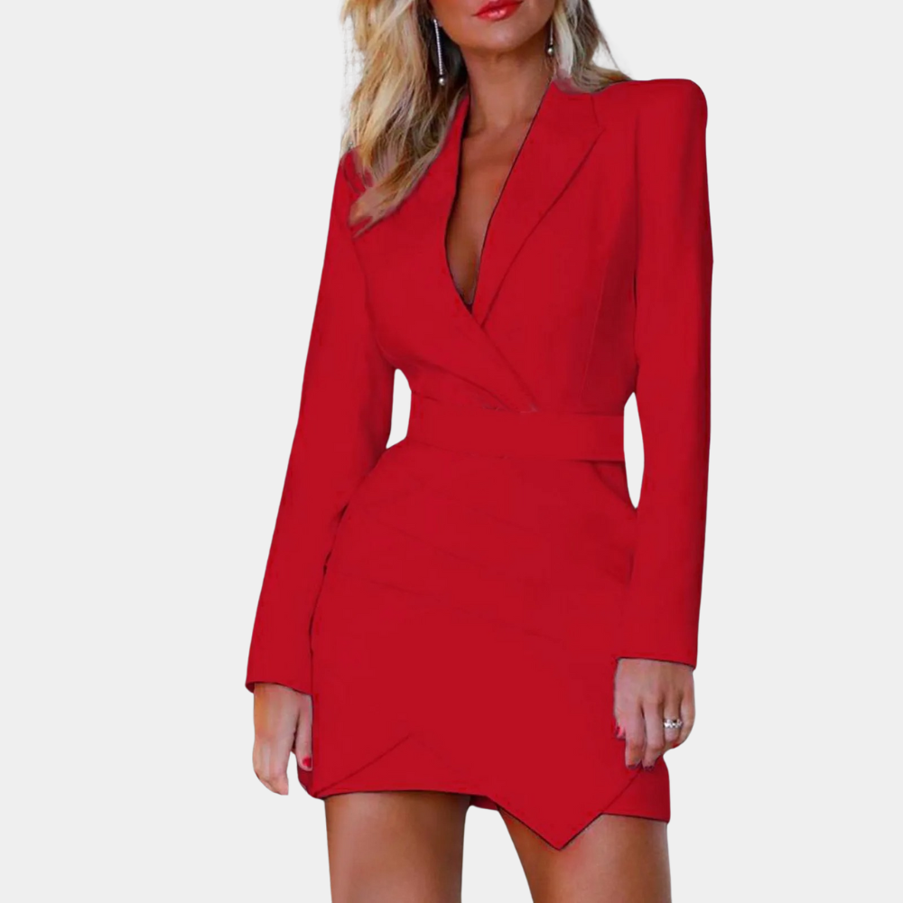 Black Blazer Dress for Women | Fitted Double-Button Front
