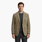 Men Blazer | Notch Lapel with Two-Button Front Closure